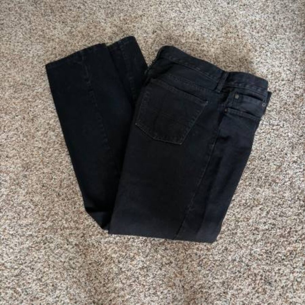 Men's 100% Cotton Urban Pipeline Regular Fit Black Jeans 36/34
